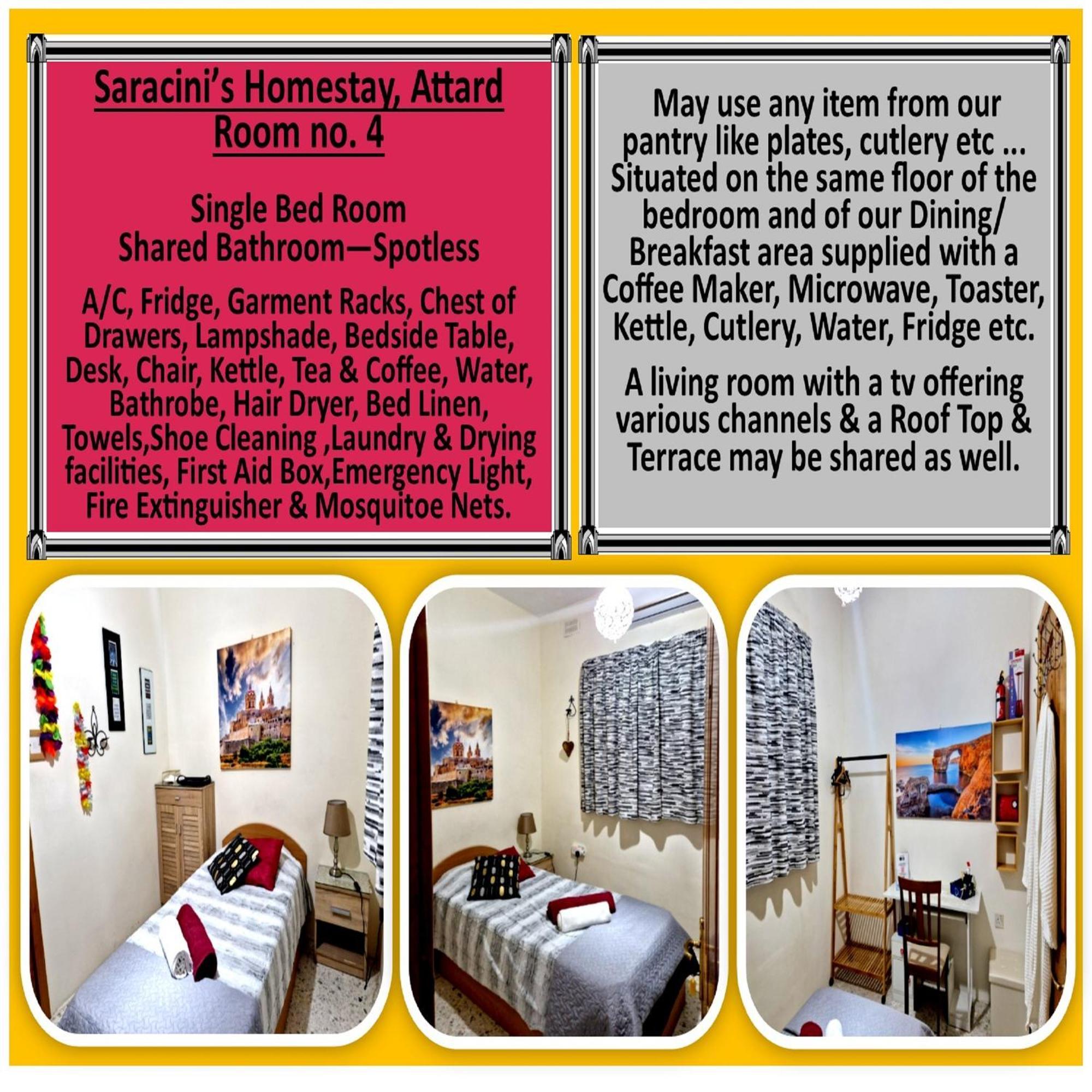 Saracini'S Homestay Attard Bagian luar foto