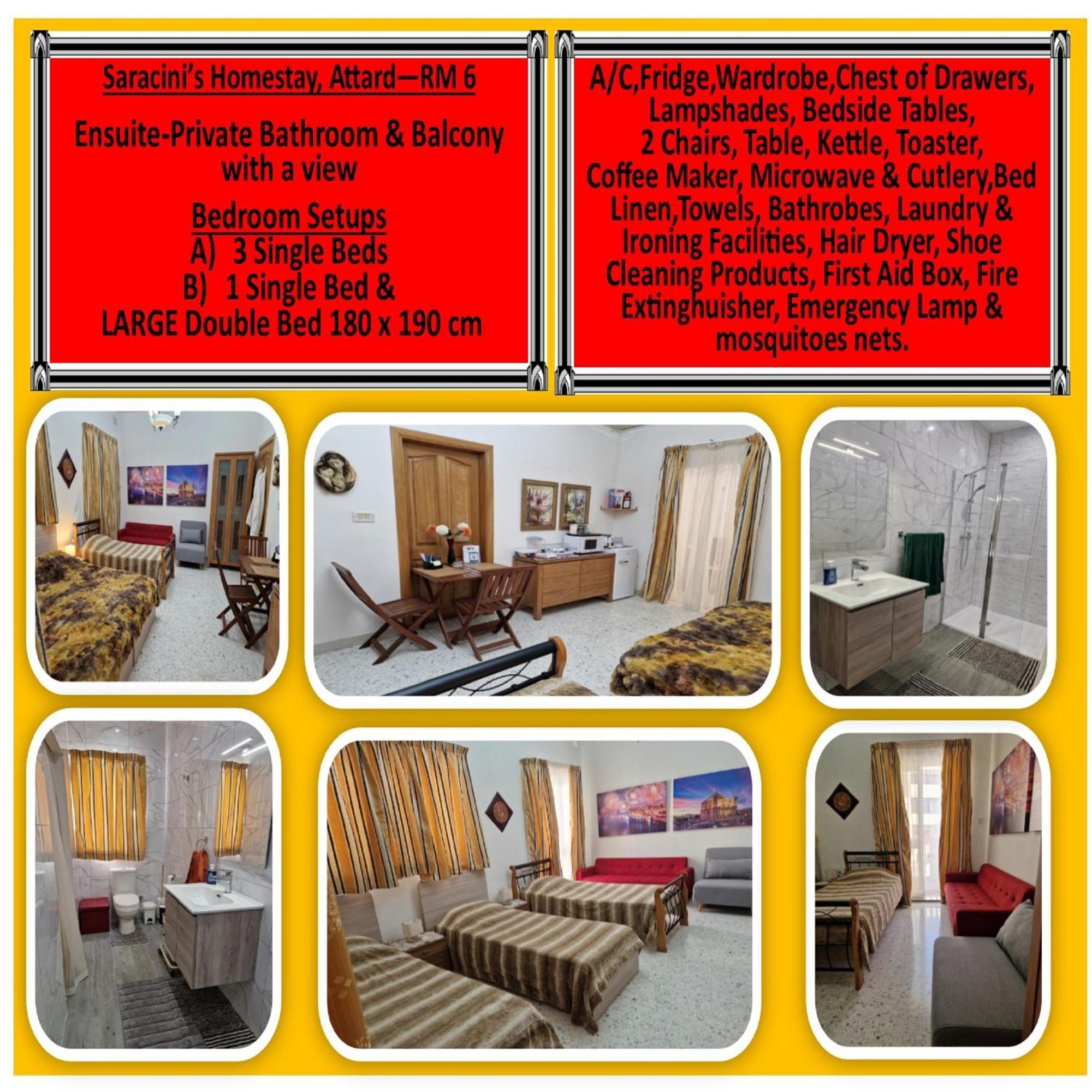 Saracini'S Homestay Attard Bagian luar foto